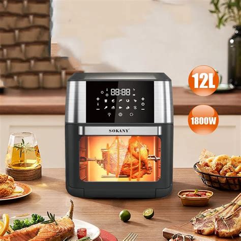 Sokany Digital 12L Capacity Air Fryer New Design 1800W Touch Screen