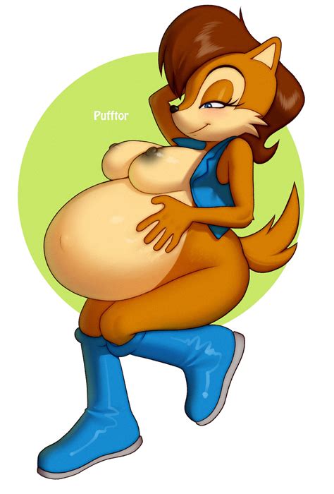 Rule 34 1girls Anthro Archie Comics Areolae Belly Big Belly Blue