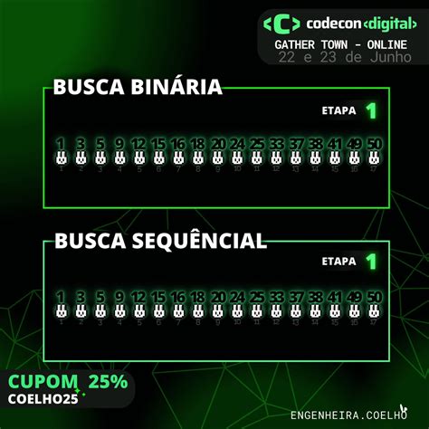 Engenheira Coelho on Twitter Comparando busca binária e busca