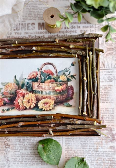 Diy Twig Frame Rustic The Graphics Fairy