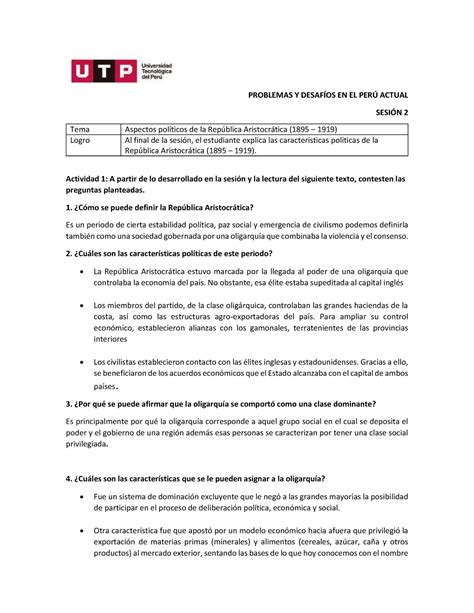 Problemas Y Desafíos EN EL PERÚ Actual s 4 PROBLEMAS Y DESAFÍOS EN EL