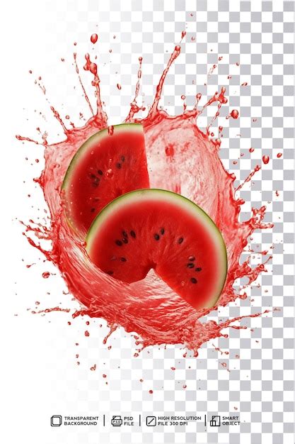 Premium Psd Summertime Inspired Watermelon Splash Liquid Design With