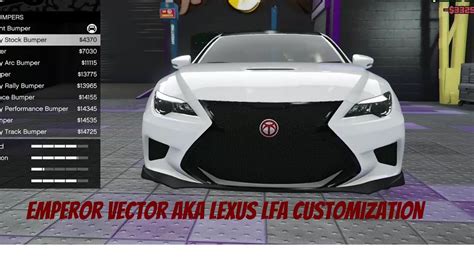 Gta Online New Car Emperor Vectre Full Customization Lexus Lfa Youtube