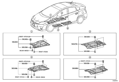 Toyota Priuszvw35r Bhxebw Body Suspension Crossmember Under Cover Japan Parts Eu