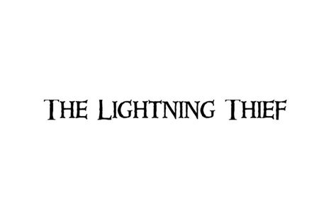 The Lightning Thief Font Free Download Font Sonic