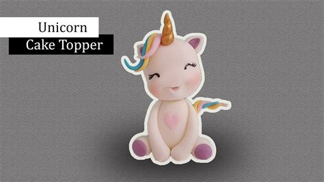 How To Make Fondant Unicorn Cake Topper Youtube