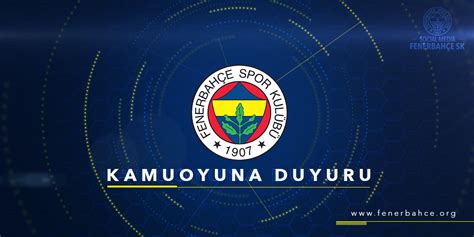 Fenerbahçe SK on Twitter KAMUOYUNA DUYURU t co nqp3OUHcea