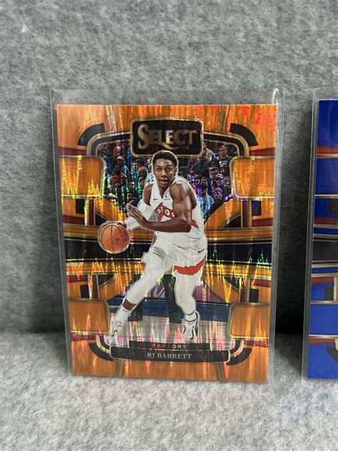 Panini Select Rj Barrett Concourse Raptors Nba Orange