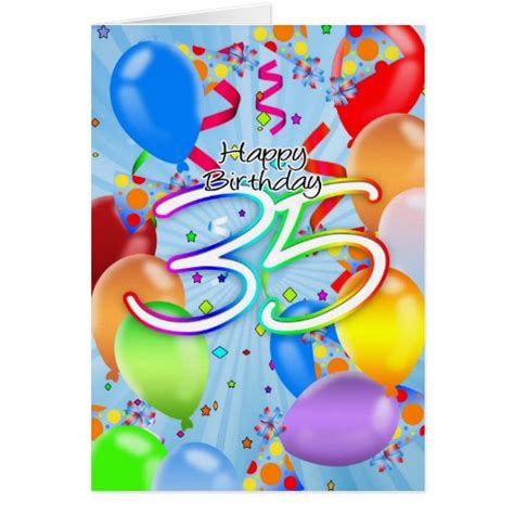 35th Birthday Cards 35th Birthday Card Templates Postage Invitations Photocards And More Zazzle