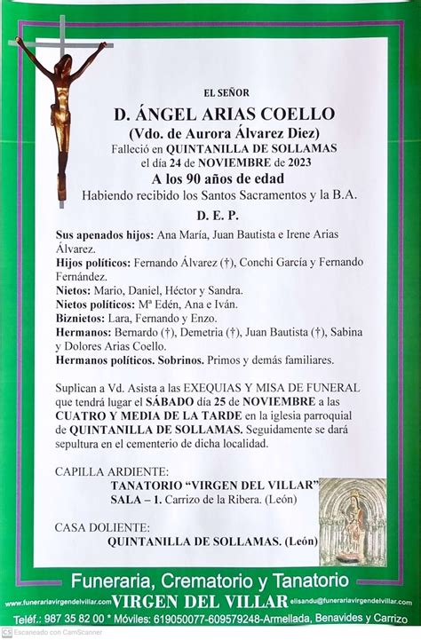 Esquelas Archives Tanatorio Y Funeraria Virgen Del Villar