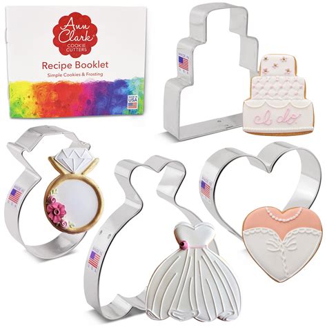 Buy Wedding Cookie Cutters 4 Pc Set Made In USA By Ann Clark Wedding