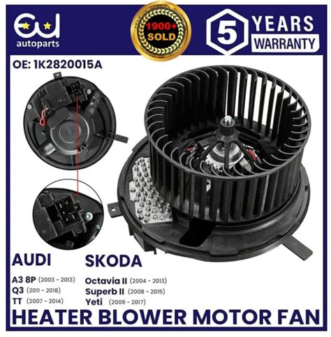 Heater Blower Motor Fan For Audi A P Q Tt Mk Skoda Octavia Superb