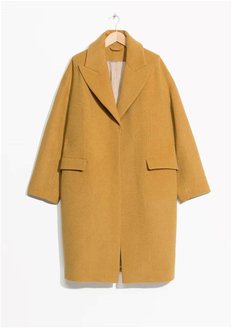 And Other Stories Image 1 Of Wool Blend Oversized Coat In Yellow Sunday Clothes Coat Street Style