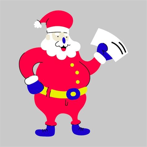 Vector De Pose De Personaje De Santa Claus Vector Premium