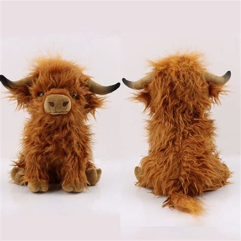 Clever Brown Highland Cow Coo Cuddly Toy Plush Stuffed Scottish