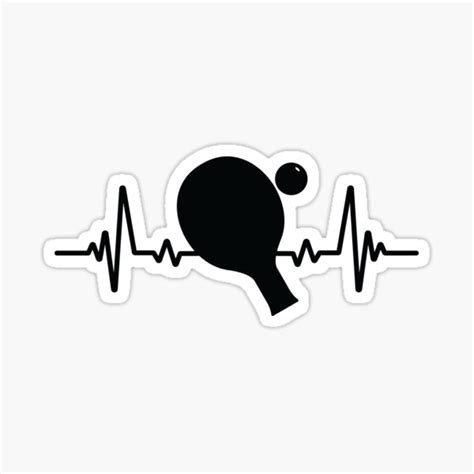 Ping Pong Heartbeat Table Tennis Pulse Life Sticker For Sale By