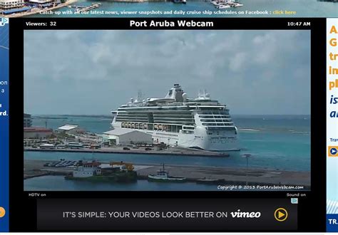 New Webcam to see Cruise ships sail into Aruba - Aruba - Cruise Critic ...