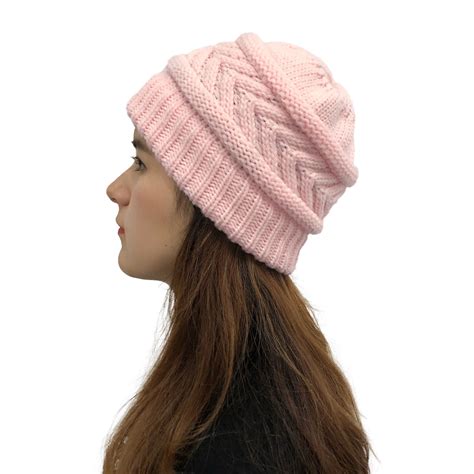 Egnmcr Hat Womens Beanie Winter Hat Warm Chunky Cable Knit Hats