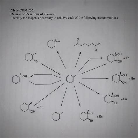 Solved Reactions Of Alkenes Identify The Reagents Necessary Chegg