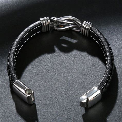 Jeulia Infinity Design Men S Bracelet In Titanium Steel Mm Jeulia