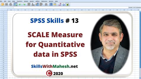 Spss Skills Scale Measure For Quantitative Data In Spss Youtube