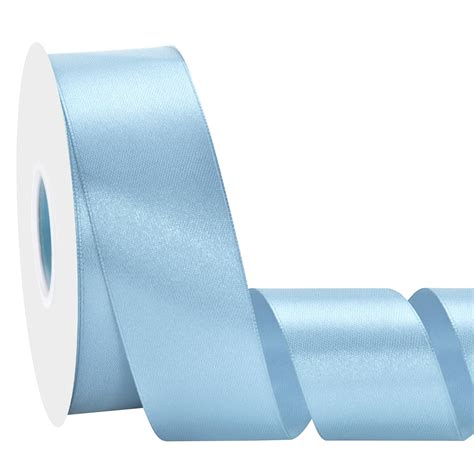 Snapklik Double Face LtBlue Satin Ribbon 1 1 2 Inch X 50 Yards