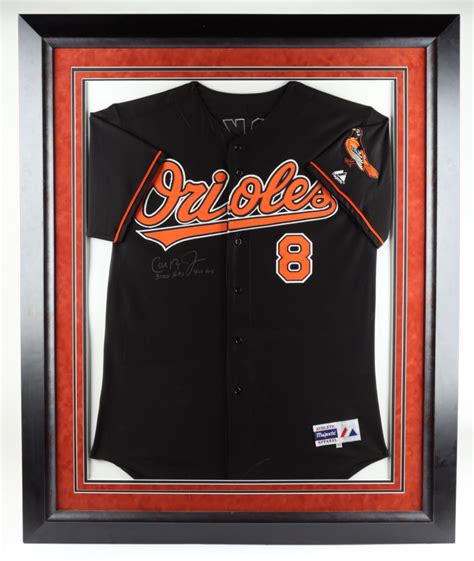 Cal Ripken Jr Signed 37 5x46 Custom Framed Jersey Display Inscribed