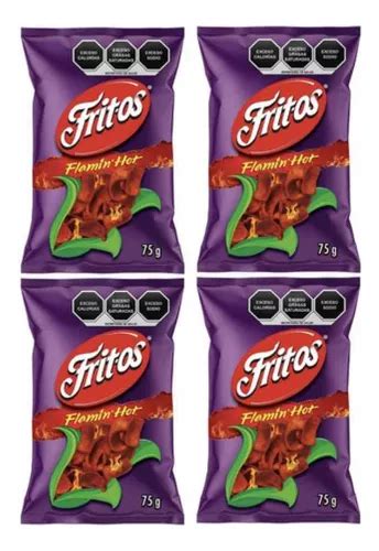 4 Botana Fritos Flamin Hot Sabor Queso Chile Ylimón 75g C u Meses sin interés