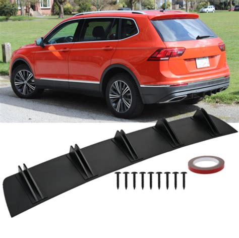 For Volkswagen Tiguan Rear Lower Bumper Diffuser Lip Splitter Shark 5