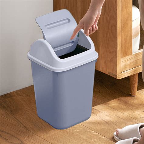 Junyeshi Bathroom Trash Can With Lid Small Garbage Can With Press Lid