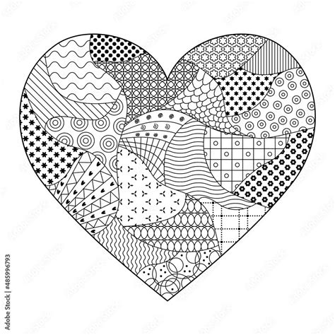 Vector zentangle illustration. Coloring book for adults and children to ...