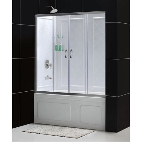 Dreamline Aqua Uno 60 In X 58 In Semi Framed Hinged Tub Shower Door