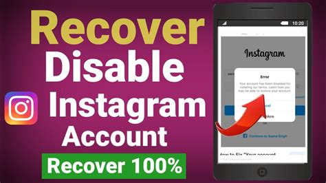 How To Recover Disabled Instagram Account Instagram Disable Account