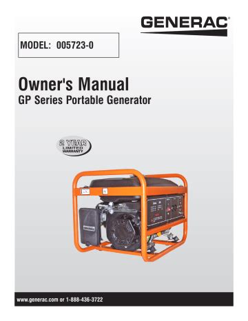 Generac Gp R Portable Generator Manual Manualzz