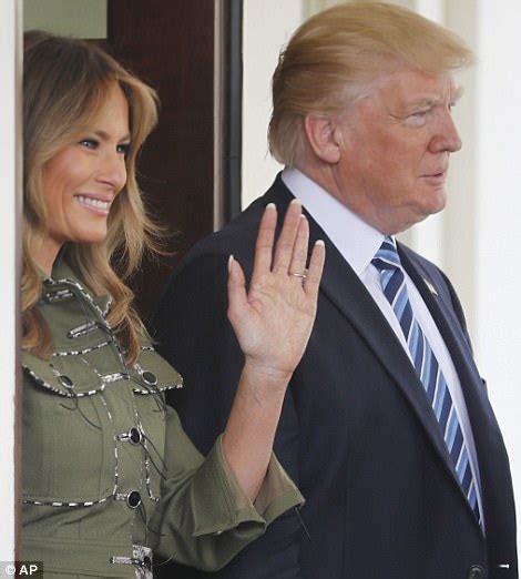 Melania Trump Wears Edgy Military Inspired Suit Daily Mail Online