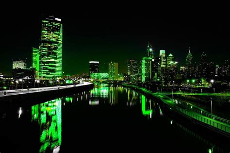 Green Light Skyline Philadelphia Go Eagles Skyline Philadelphia