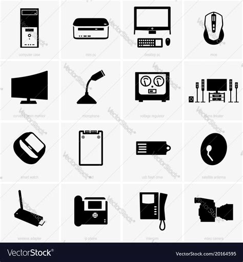 Computer peripherals Royalty Free Vector Image