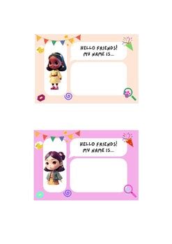 Printable Name Labels with Cute Animes !! by Oh Apolline | TPT