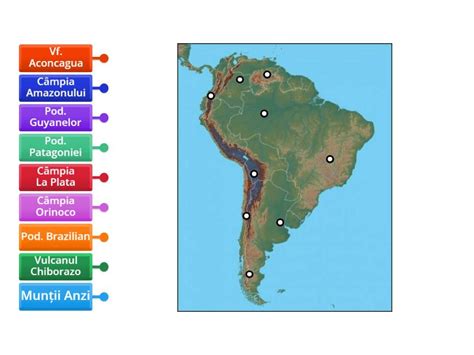 Relieful Americii De Sud Labelled Diagram