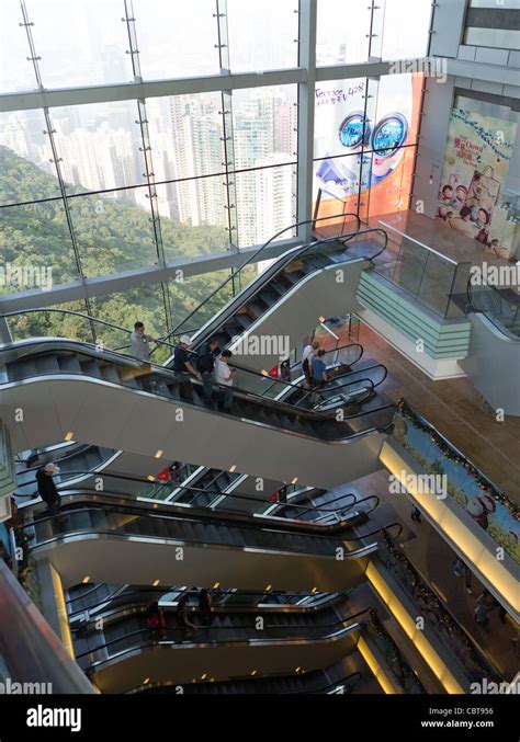 Dh VICTORIA PEAK HONG KONG Peak Tower Tram Terminal Building Interior