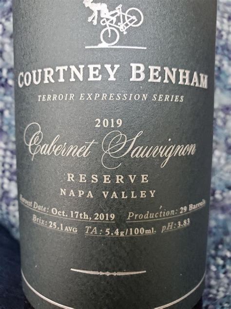 Courtney Benham Cabernet Sauvignon Handcrafted Reserve Stags Leap