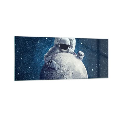 Obraz na szkle Kosmiczny żartowniś 100x40cm Astronauta Kosmos