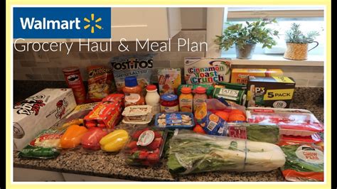 Wal Mart Grocery Haul Meal Plan YouTube