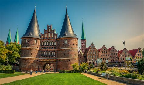 City Overview Lübeck Cityscape Travel