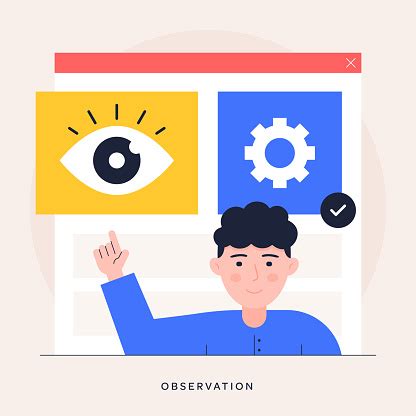 Observation Flat Style Illustration Stock Illustration - Download Image ...