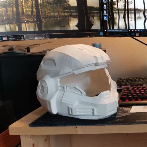 STL File Halo Reach Noble 6 Helmet Print Ready 3D Printable Model To