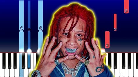 Trippie Redd 6 Kiss Ft Ynw Melly Juice Wrld Piano Tutorial Youtube