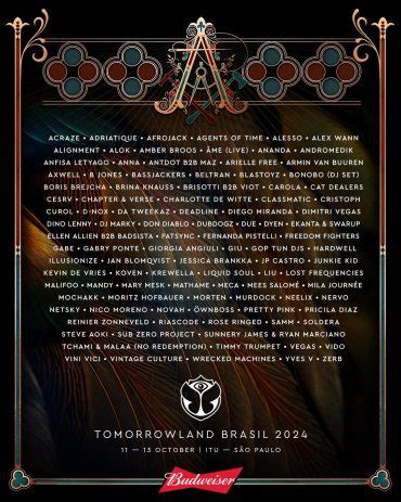 Tomorrowland Brasil Pre Os Full Madness E Day Pass Line Up