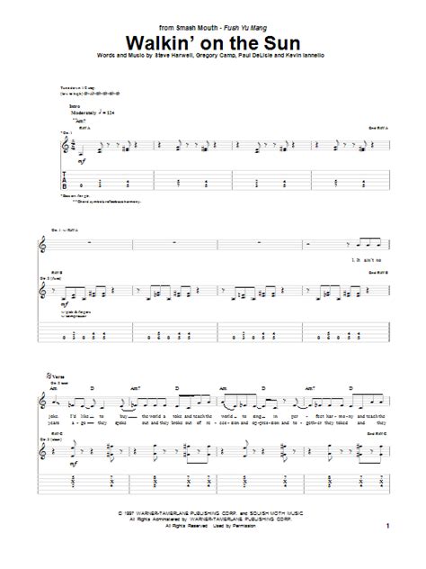 Walkin' On The Sun by Smash Mouth - Guitar Tab - Guitar Instructor