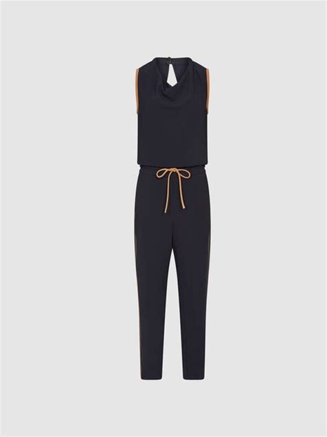 Reiss Tayla Side Stripe Jumpsuit Reiss Usa